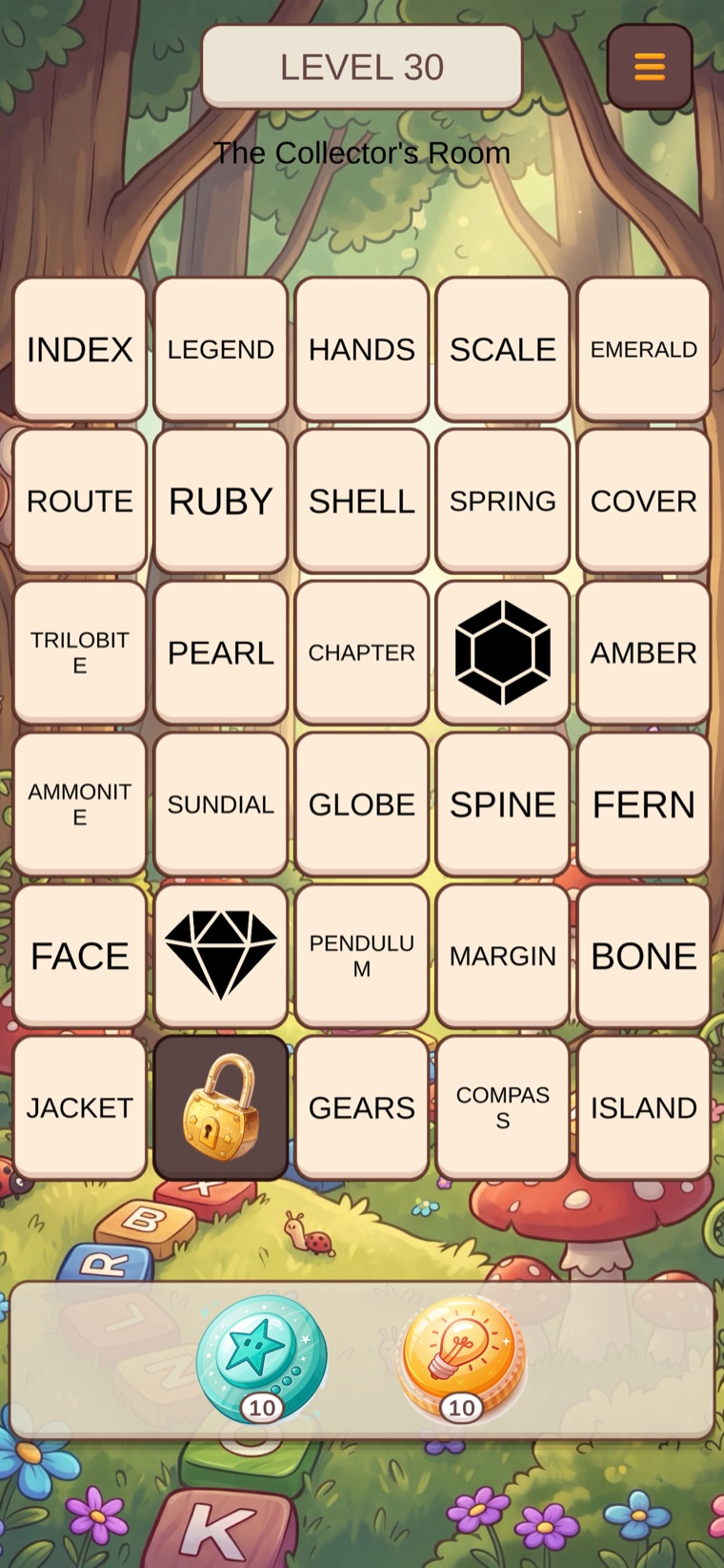 A big board with picture tiles, asset for WordGOAT